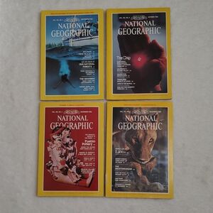 4 National Geographic Magazines 1982 September October November December Vol 162